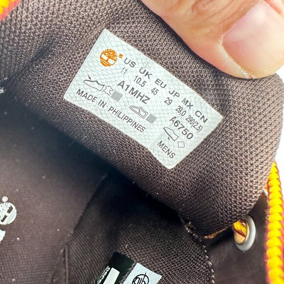 Timberland Men Size 11 A6750 Brown Leather Canvas Trekker Hiking Ankle Boot - Picture 10 of 11